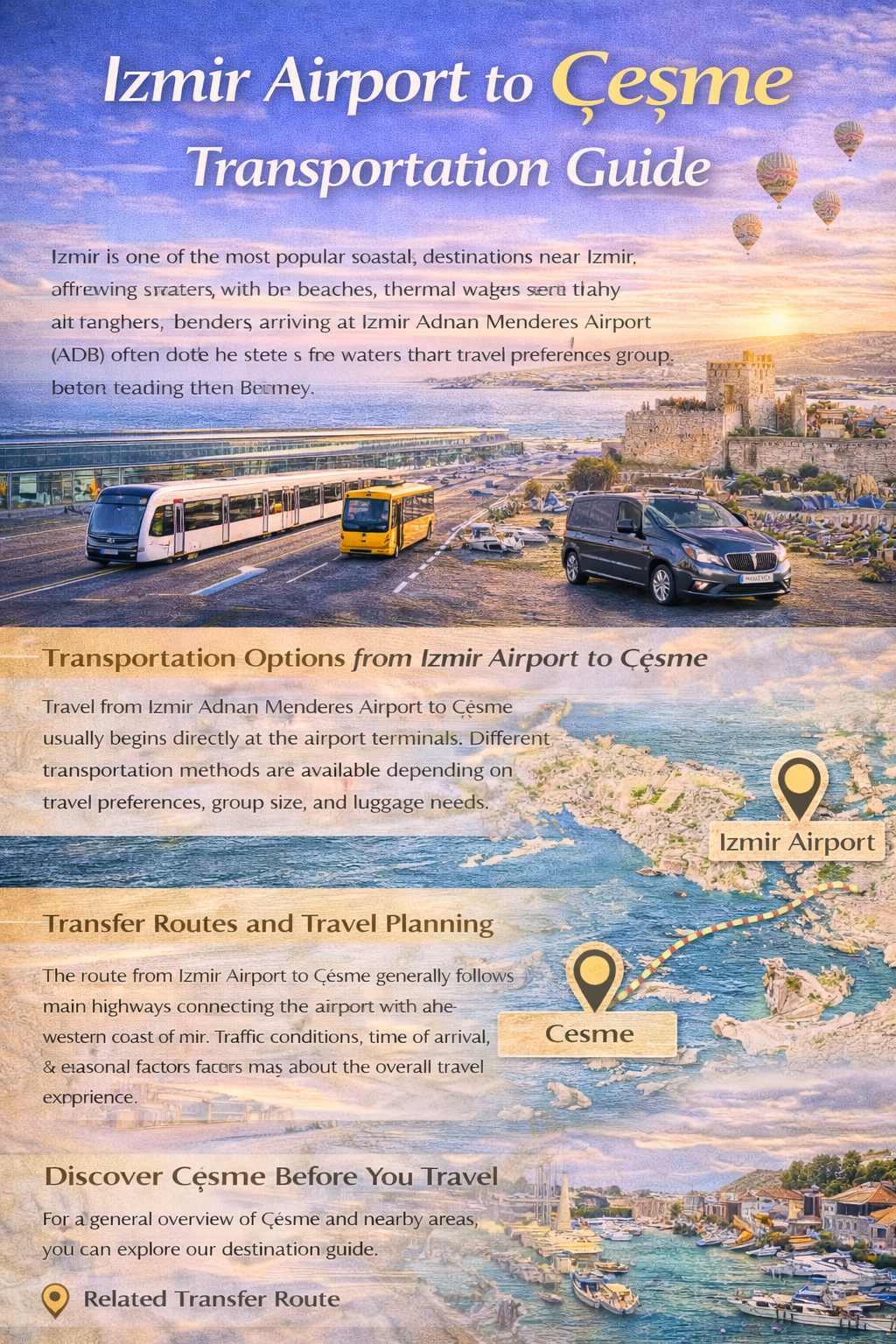 Как добраться из аэропорта Измира Аднан Мендерес (ADB) в Чешме