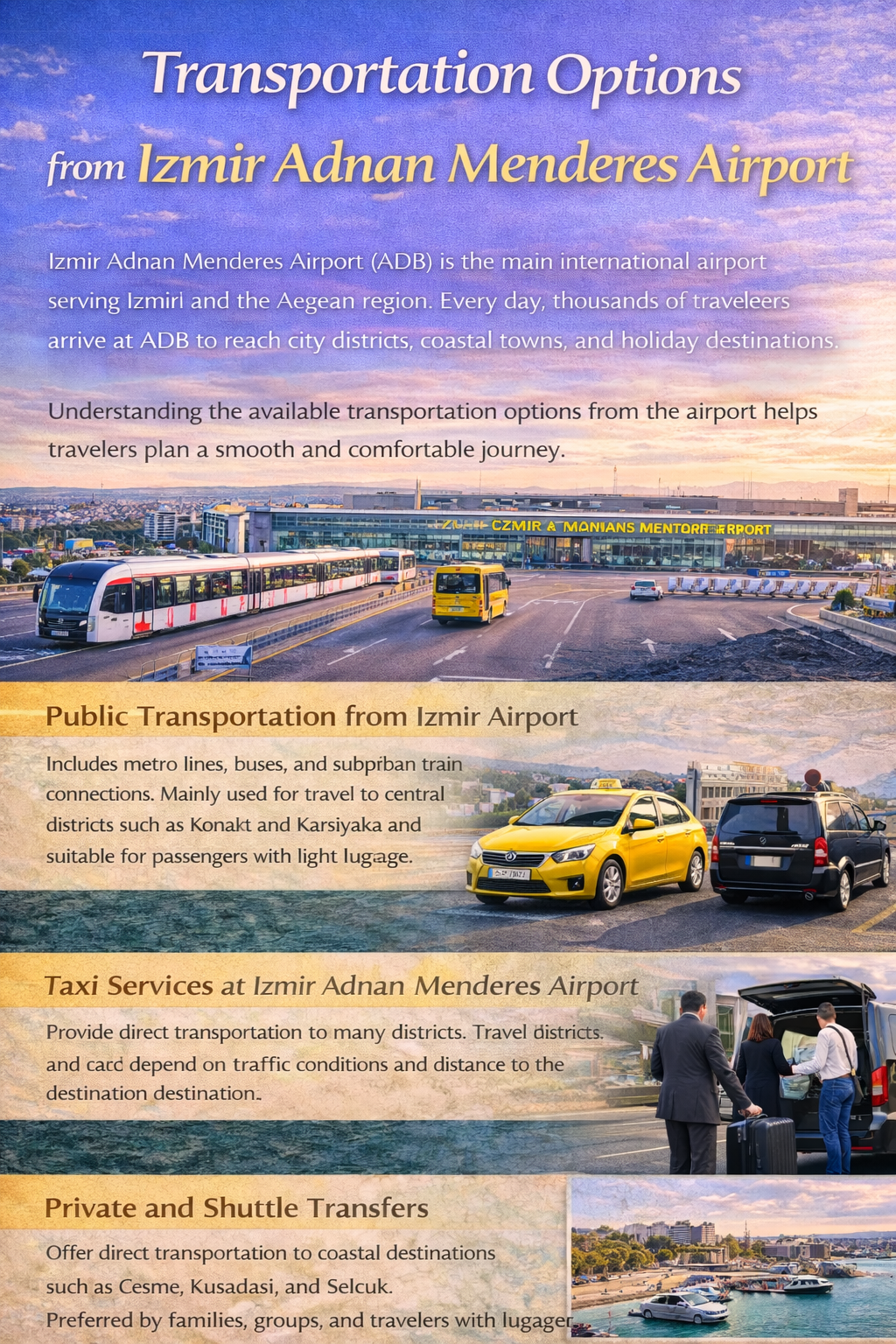 Транспорт из аэропорта Измир Аднан Мендерес (ADB)