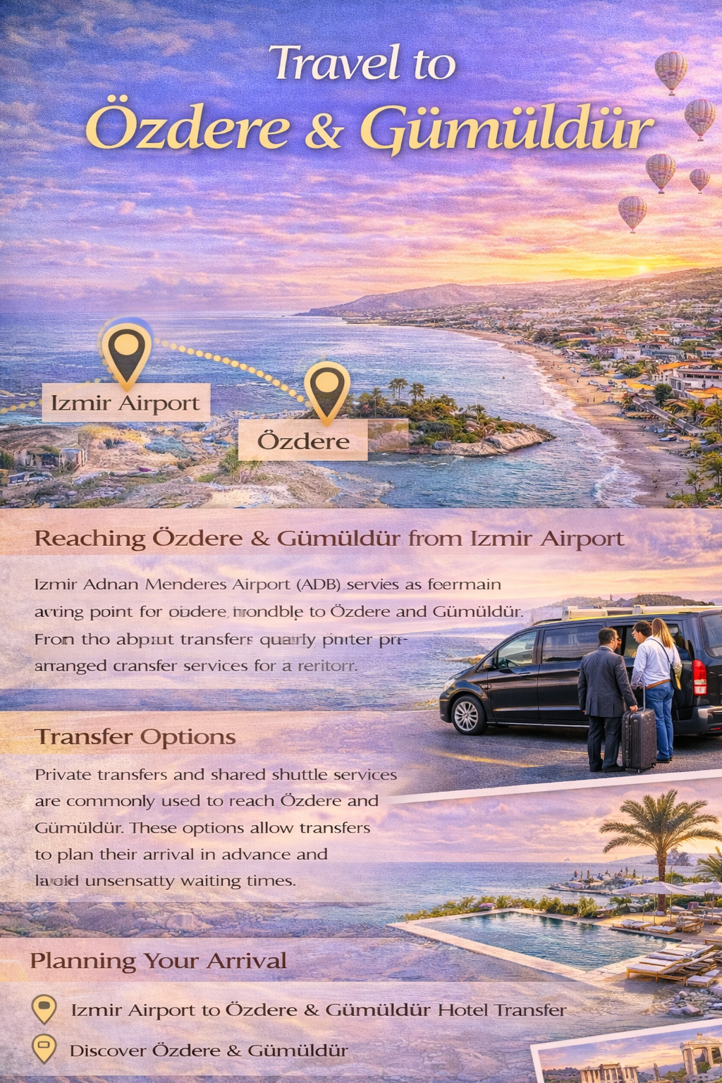 Как добраться из аэропорта Измир в Оздэре и Гюмюльдур