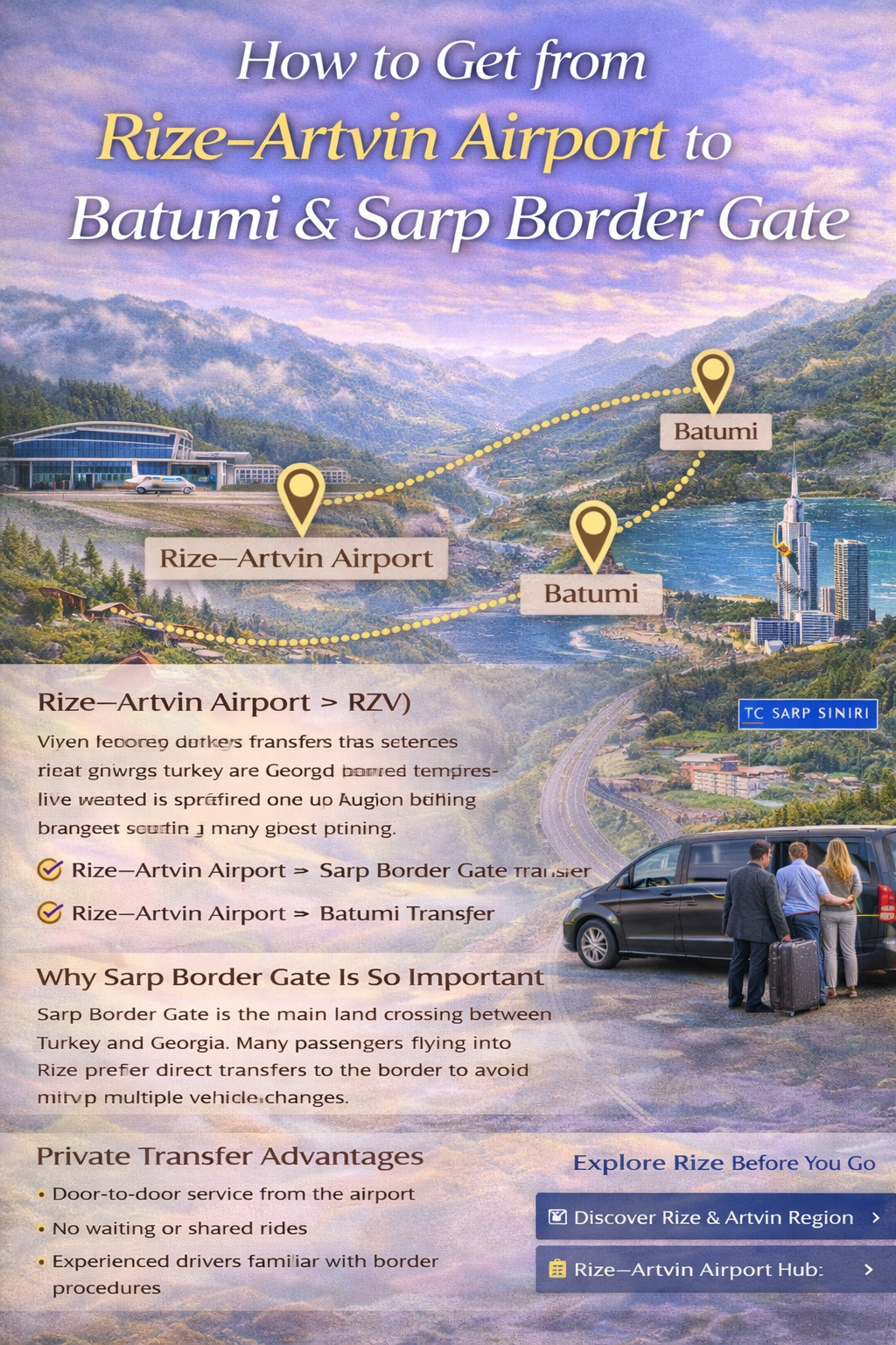 Как добраться из аэропорта Ризе–Артавин в Батуми и к границе Сарп