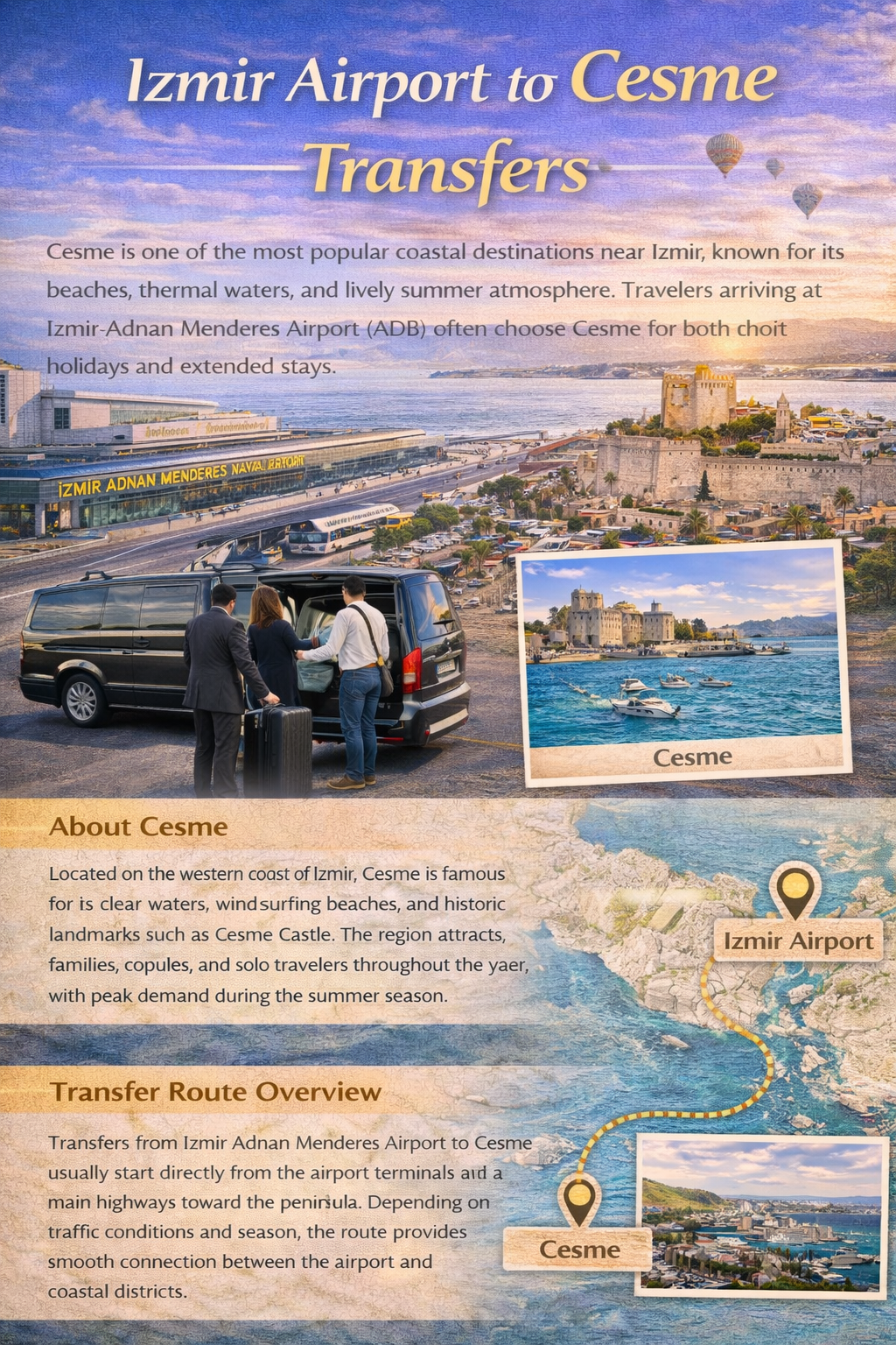 اكتشف تشيشمي من مطار إزمير عدنان مندريس (ADB)