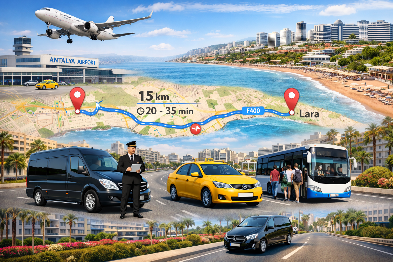 Как добраться из аэропорта Анталии в Лару: расстояние, время и варианты трансфера