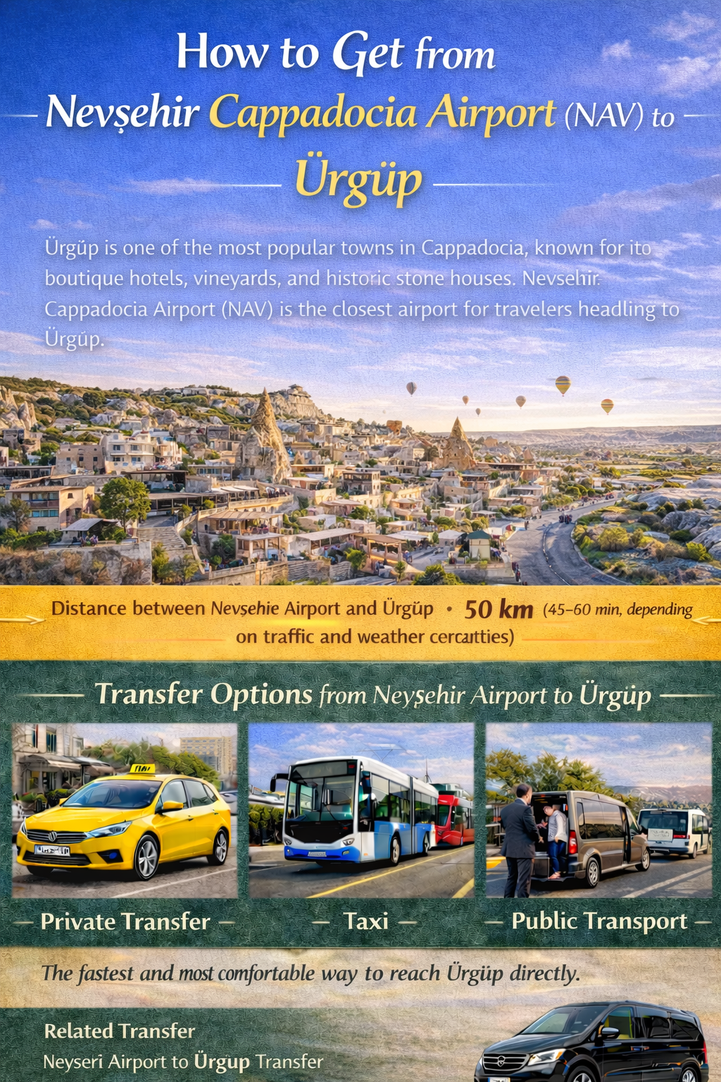كيف تصل من مطار نوشهير (NAV) إلى أورغوب