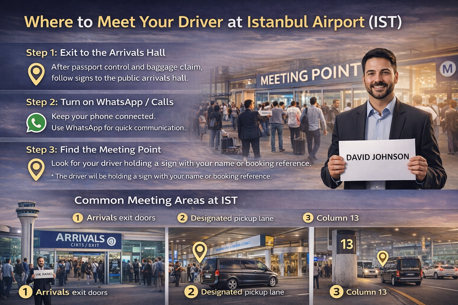 Wo treffen Sie Ihren Fahrer am Flughafen Sabiha Gökcen (SAW)?